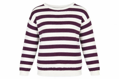 Divided Womens Blue Striped  Pullover Jumper Size 8