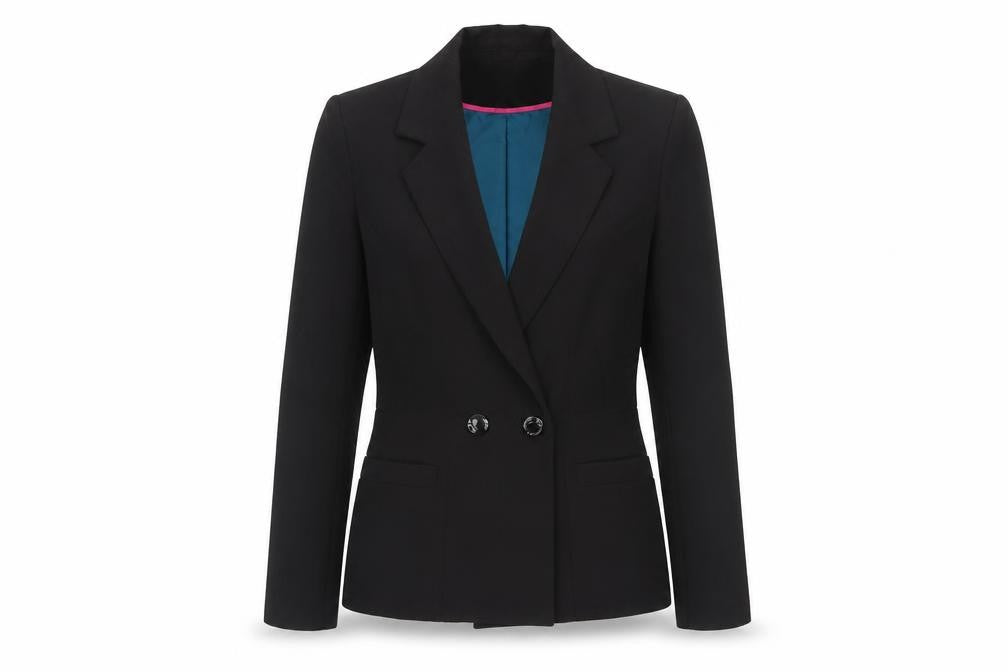 Denim & Co. Womens Black   Jacket Blazer Size 8