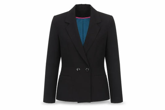 Denim & Co. Womens Black   Jacket Blazer Size 8
