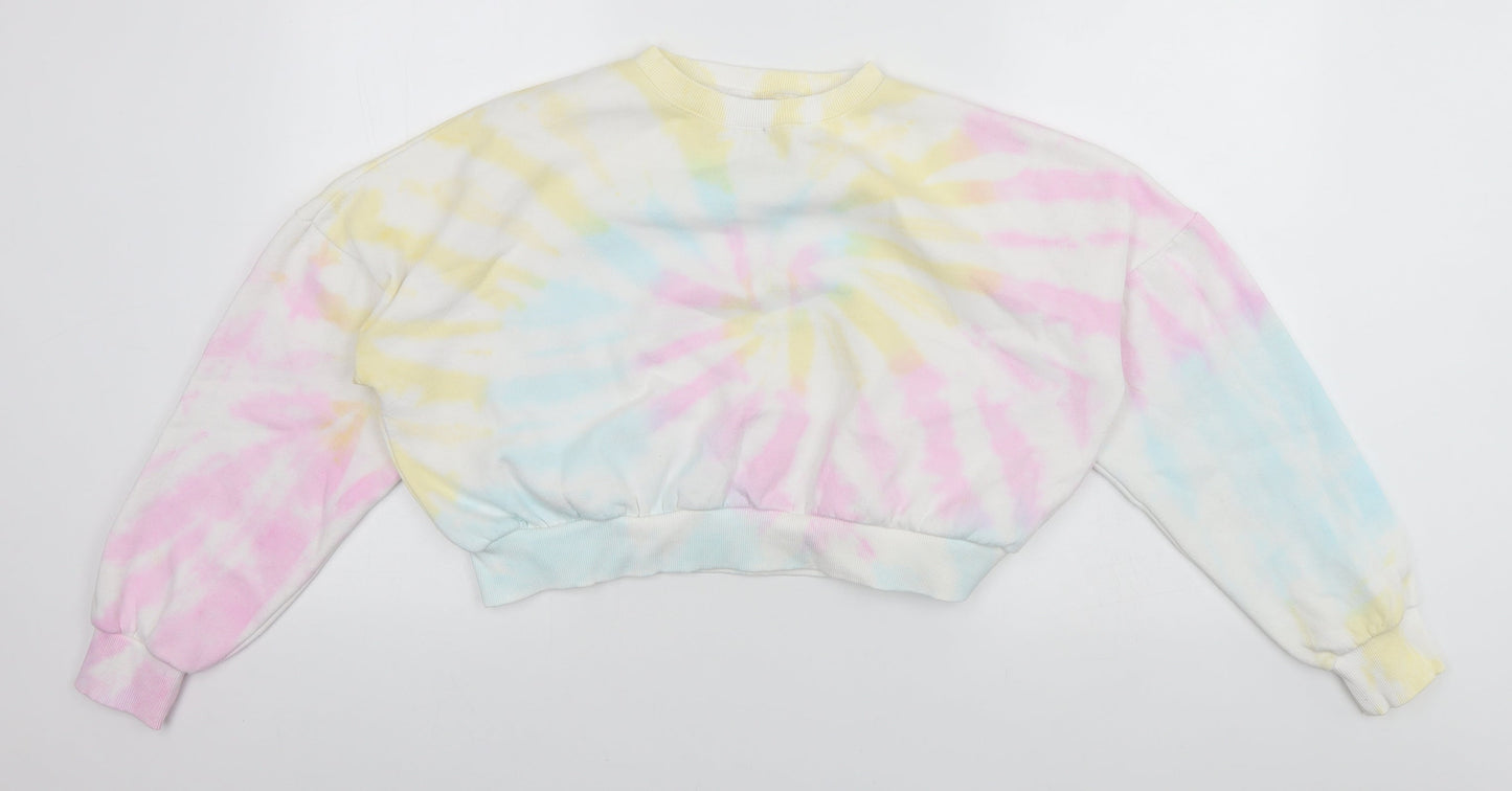 PRETTYLITTLETHING Womens Multicoloured Geometric  Pullover Jumper Size S