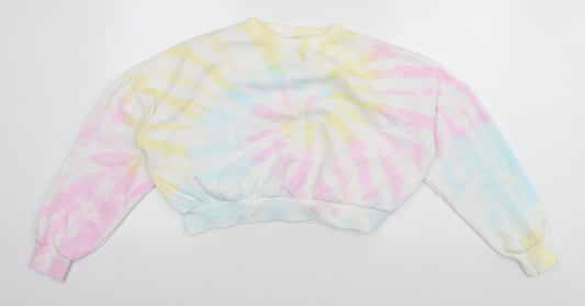 PRETTYLITTLETHING Womens Multicoloured Geometric  Pullover Jumper Size S