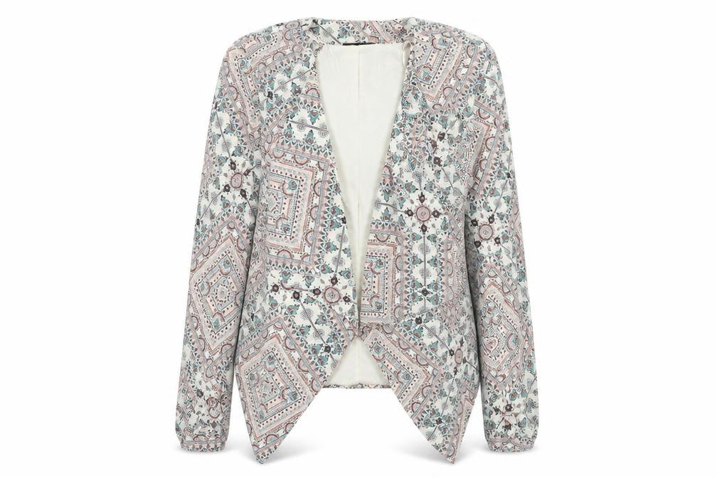 New Look Womens Beige Paisley  Jacket  Size 8