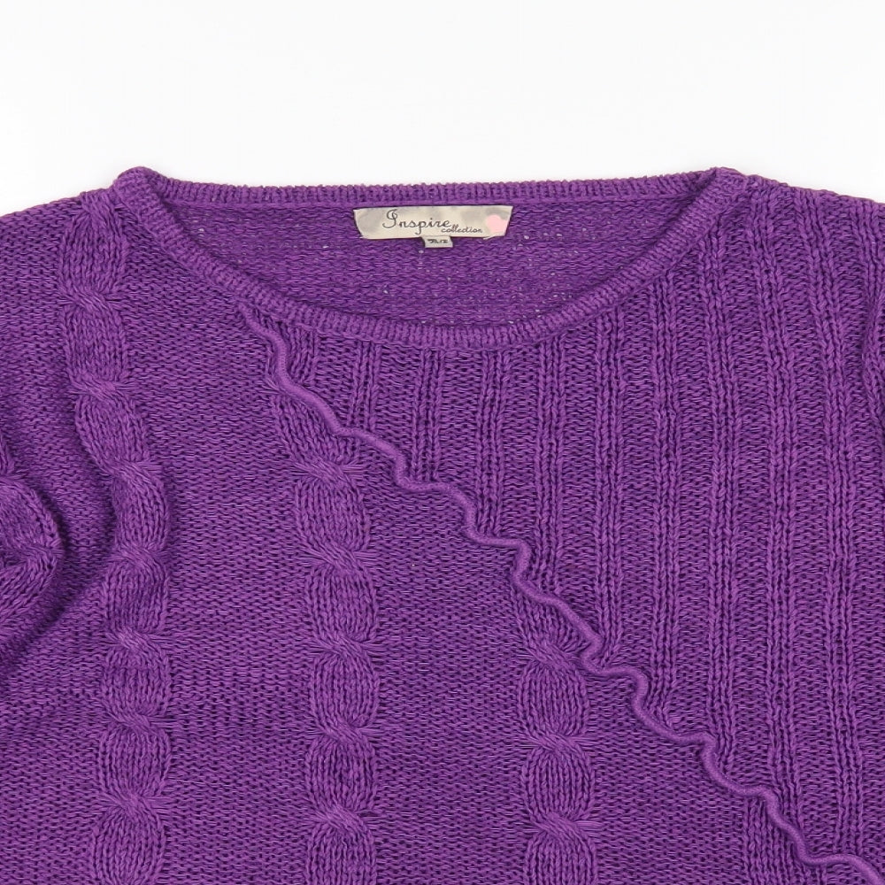 Inspire Collection Womens Purple   Pullover Jumper Size M