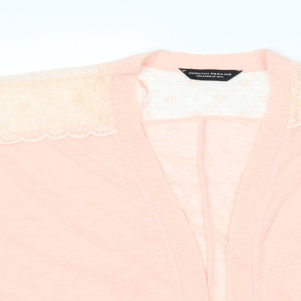 Dorothy Perkins Womens Pink   Cardigan Jumper Size 14