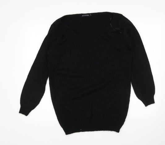 PRETTYLITTLETHING Womens Black   Pullover Jumper Size S