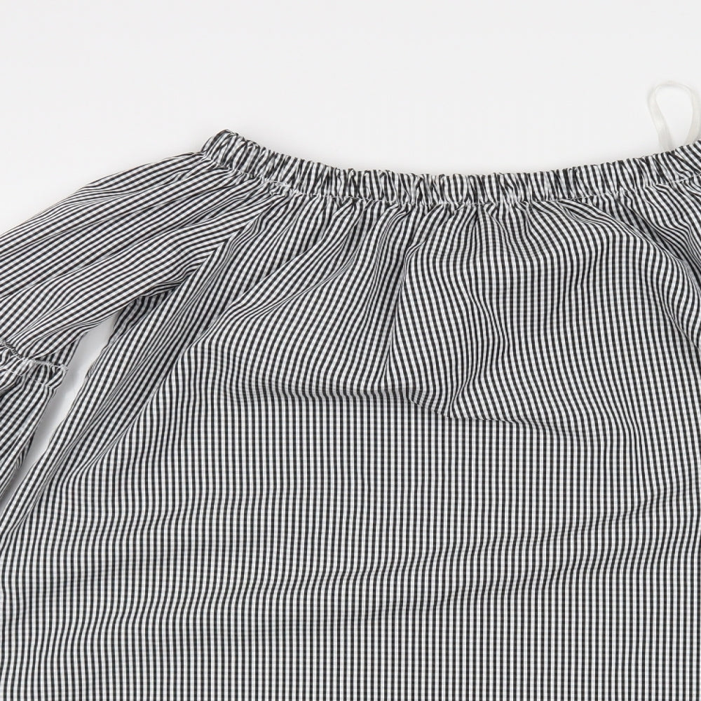 Wi & Co Womens Multicoloured Check  Basic Blouse Size M