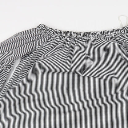 Wi & Co Womens Multicoloured Check  Basic Blouse Size M