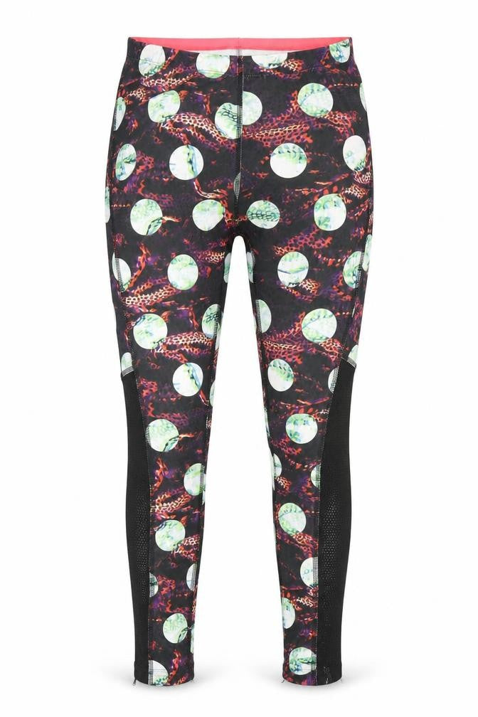 Reebok Womens Multicoloured Animal Print  Compression Leggings Size XS L27 in