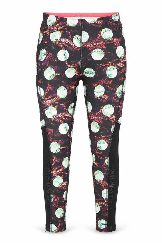 Reebok Womens Multicoloured Animal Print  Compression Leggings Size XS L27 in