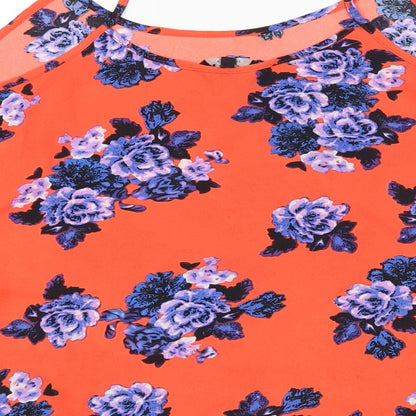 Papaya Womens Multicoloured Floral  Basic Blouse Size 8