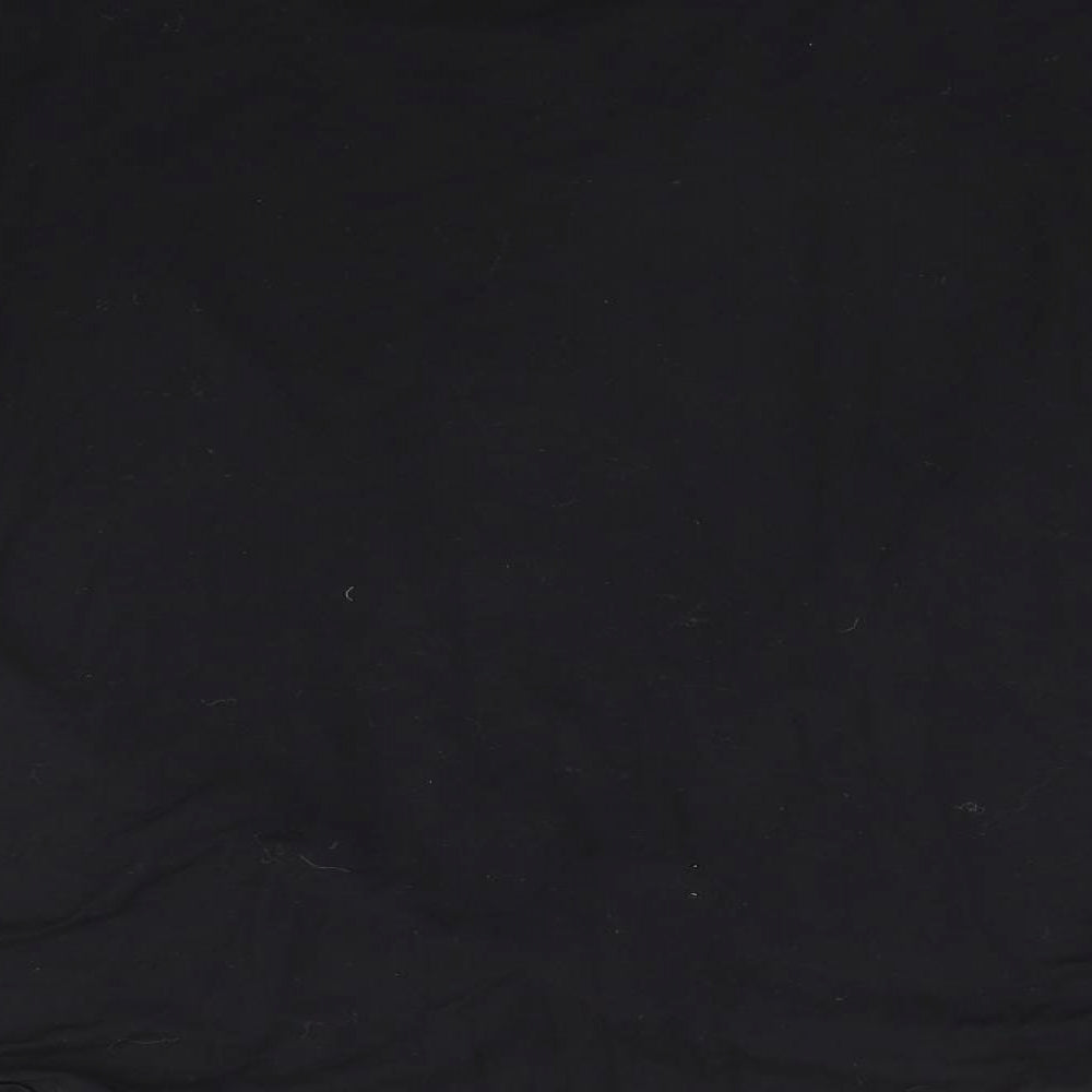 New Look Womens Black   Tunic T-Shirt Size 12  - Ruched Tie Front Hem Detail