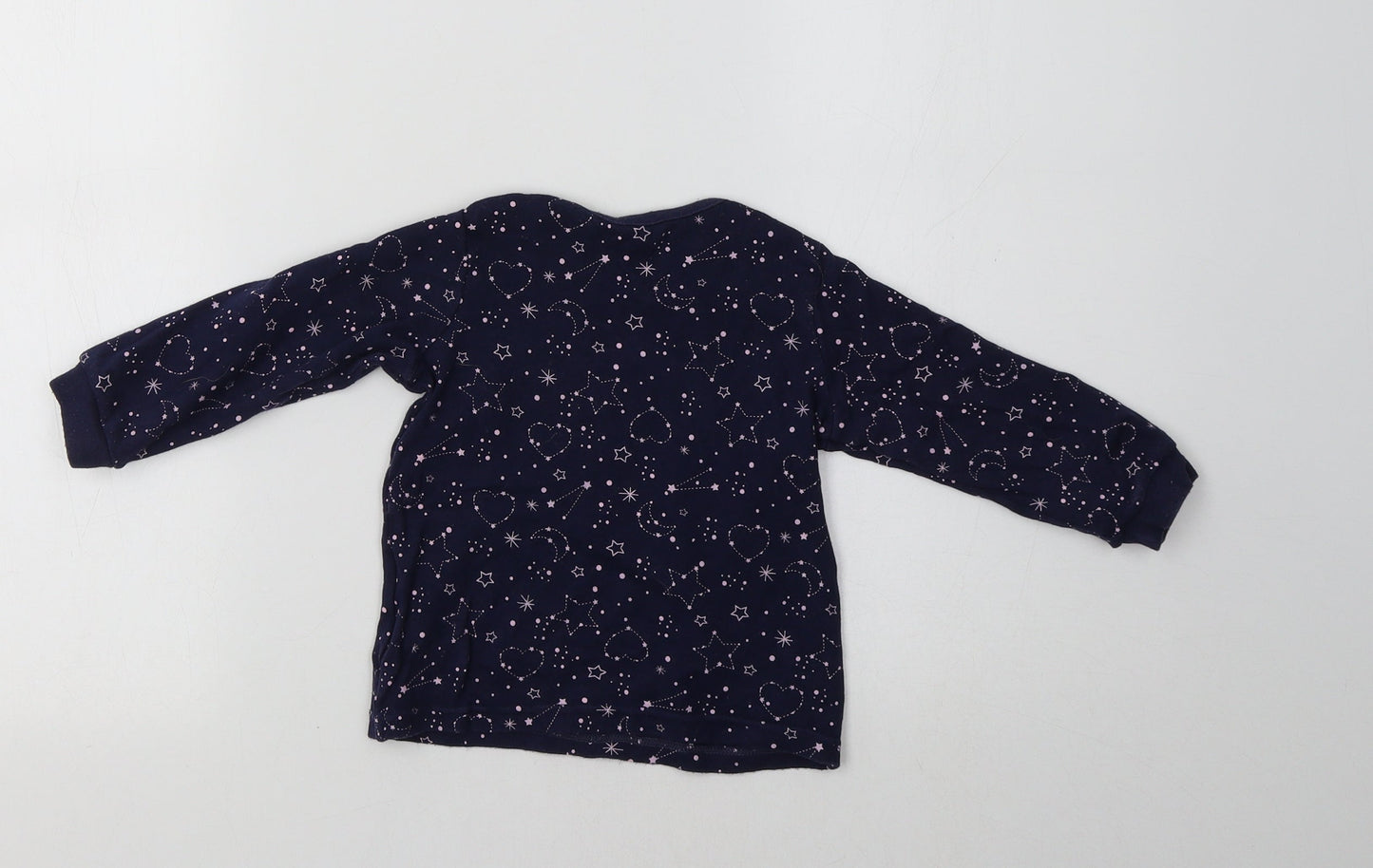 George Baby Blue Geometric  Basic T-Shirt Size 12-18 Months  - Star & Heart Print