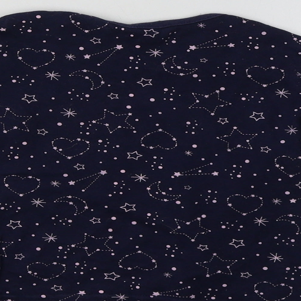 George Baby Blue Geometric  Basic T-Shirt Size 12-18 Months  - Star & Heart Print