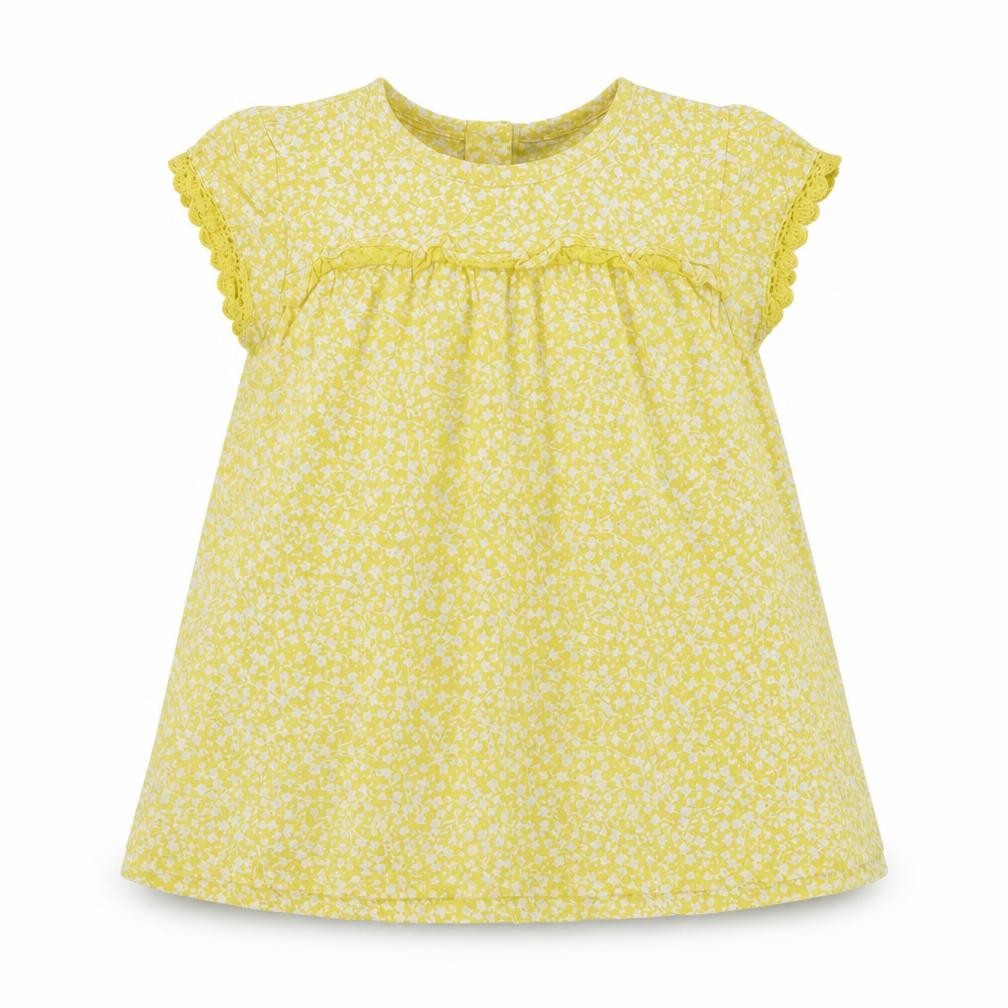 Marks & Spencer Baby Yellow Floral  A-Line  Size 9-12 Months