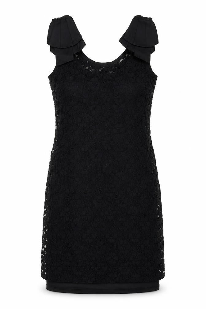 Oasis Womens Black Floral  A-Line  Size S  - Lace Overlay