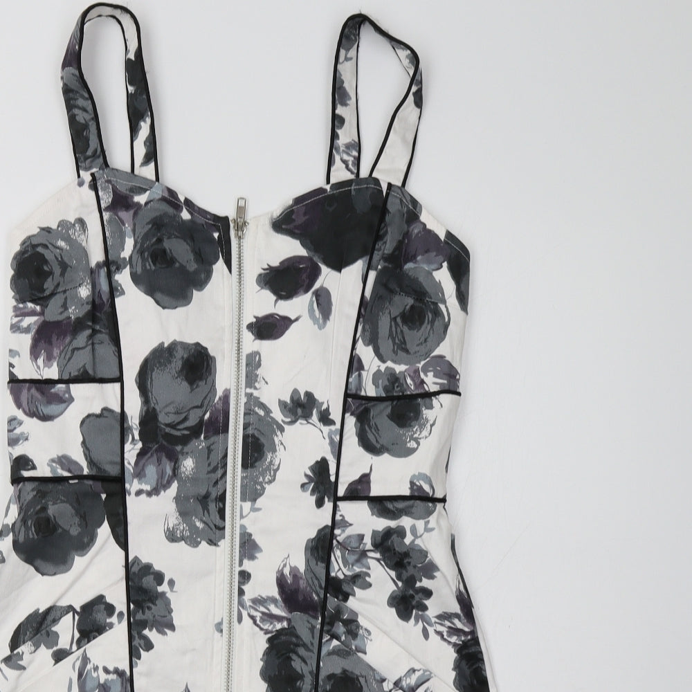 Apricot Womens Grey Floral  Bodycon  Size S
