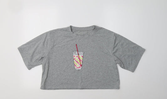 Preworn Womens Grey   Basic T-Shirt Size L