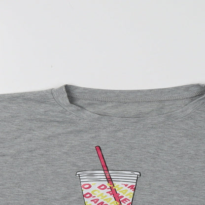 Preworn Womens Grey   Basic T-Shirt Size L