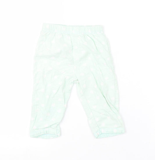 Primark Baby Green Spotted  Capri Trousers Size 9-12 Months