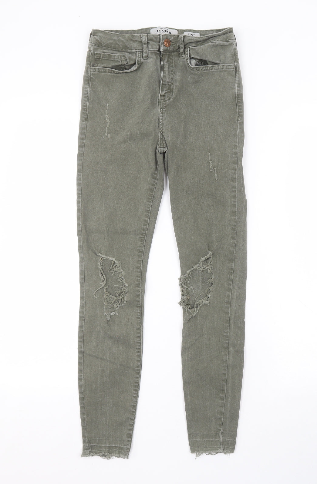 New Look Womens Green   Skinny Jeans Size 10 L25 in
