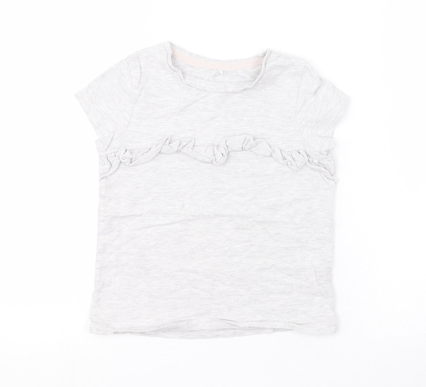 George Girls Grey   Basic T-Shirt Size 5-6 Years