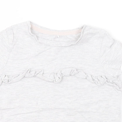 George Girls Grey   Basic T-Shirt Size 5-6 Years