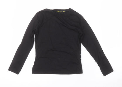 GW CLASSY Girls Black   Basic T-Shirt Size 5-6 Years