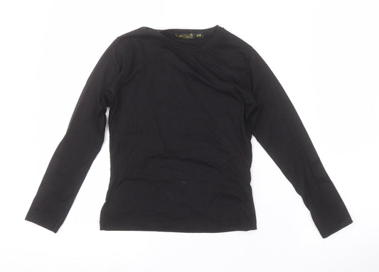 GW CLASSY Girls Black   Basic T-Shirt Size 5-6 Years