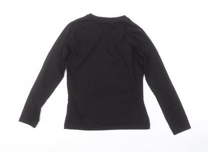 GW CLASSY Girls Black   Basic T-Shirt Size 5-6 Years