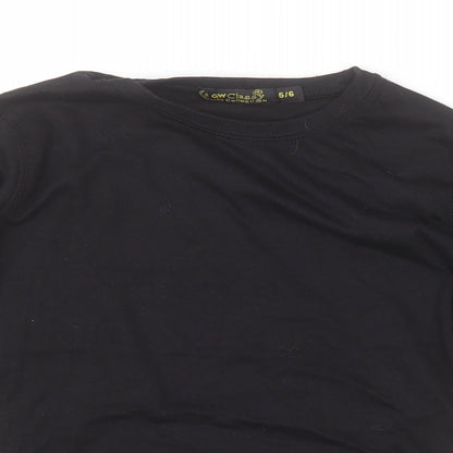 GW CLASSY Girls Black   Basic T-Shirt Size 5-6 Years