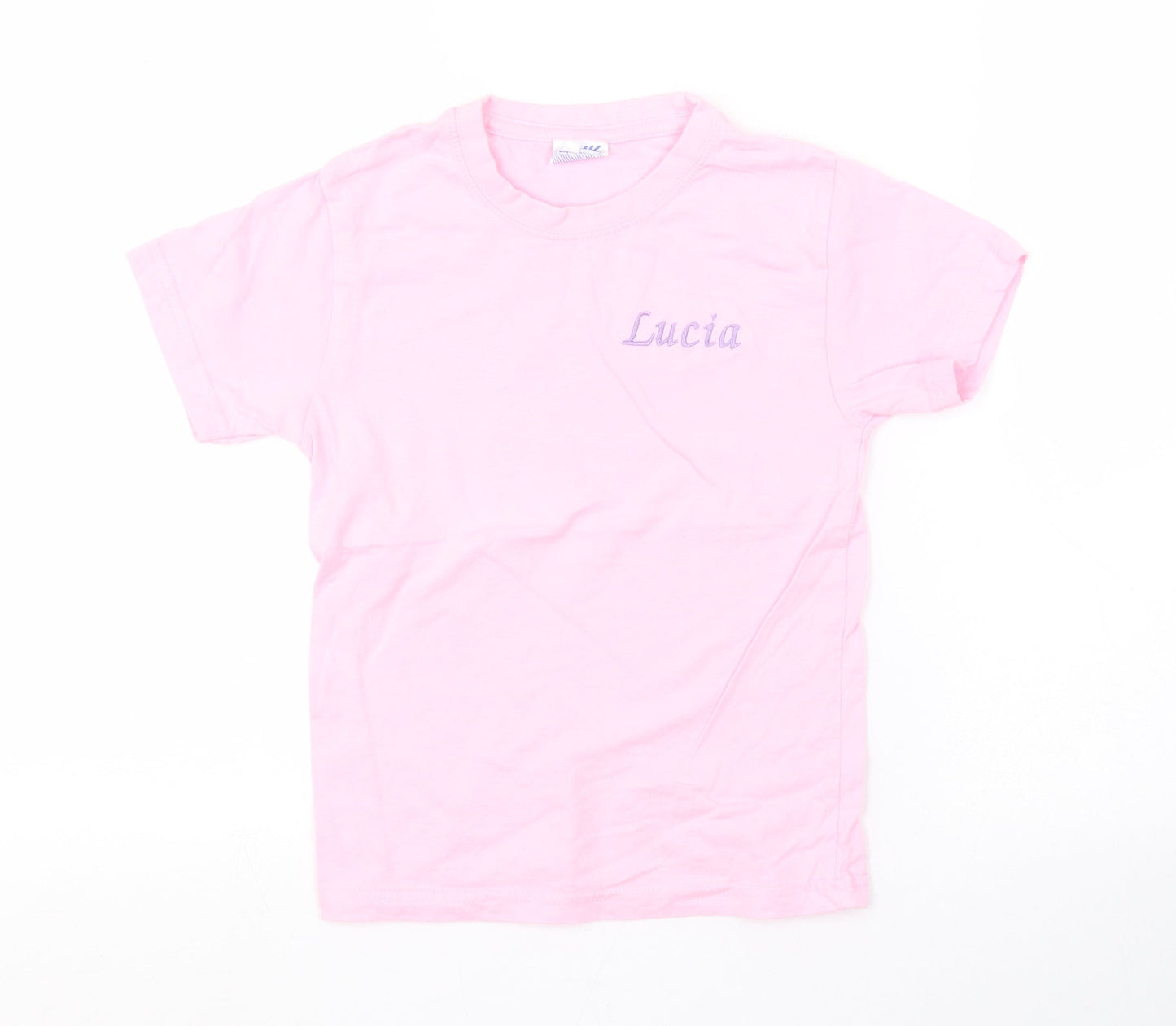Preworn Girls Pink   Basic T-Shirt Size 5-6 Years