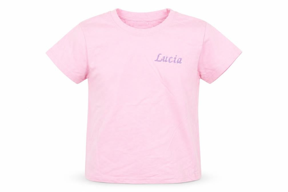 Preworn Girls Pink   Basic T-Shirt Size 5-6 Years
