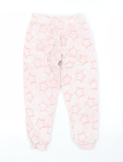 Preloved Nutmeg Girls Pink Argyle/Diamond   Pyjama Pants Size 5 Years - Back