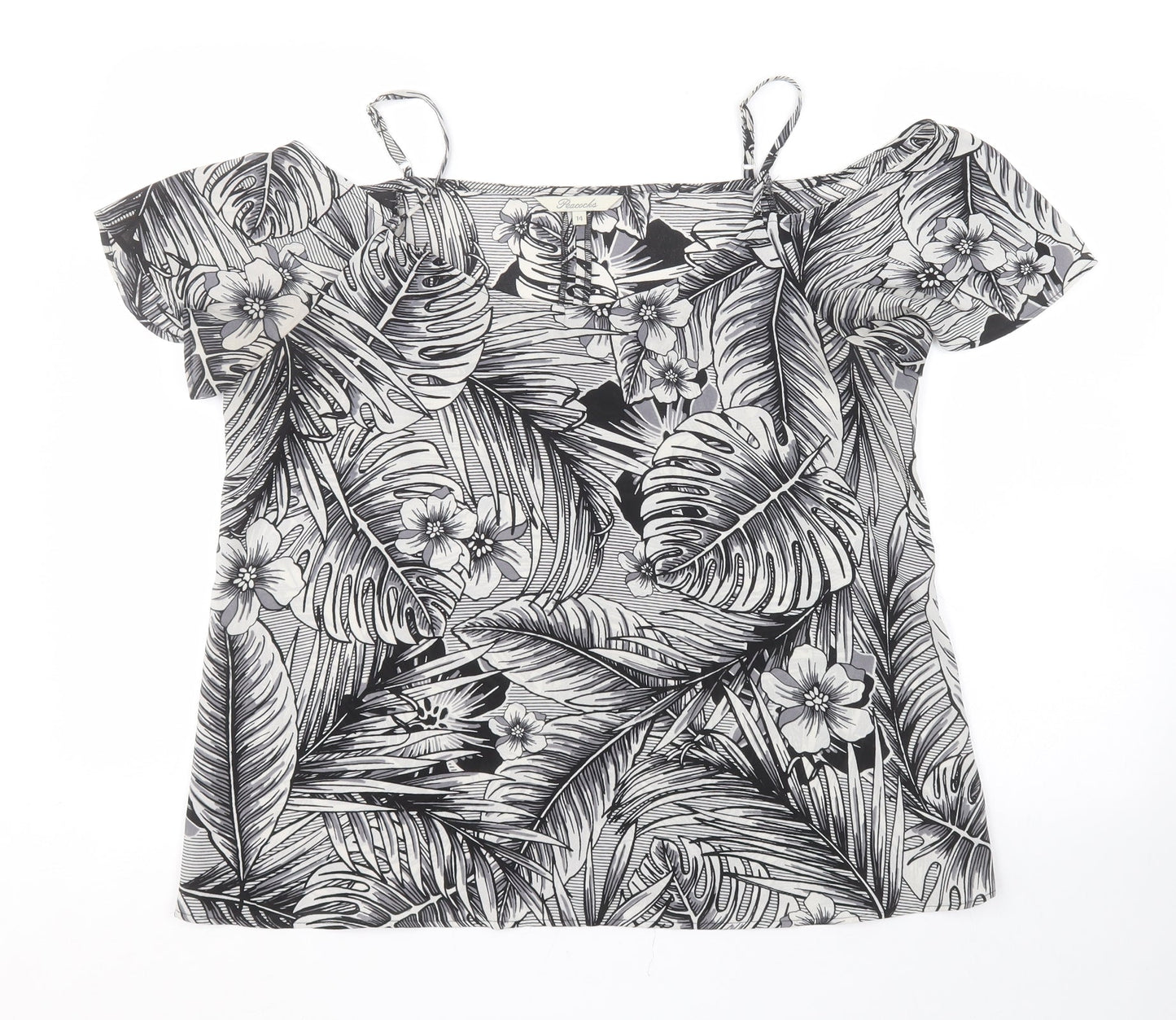 Peacocks Womens Multicoloured Floral  Basic Blouse Size 14