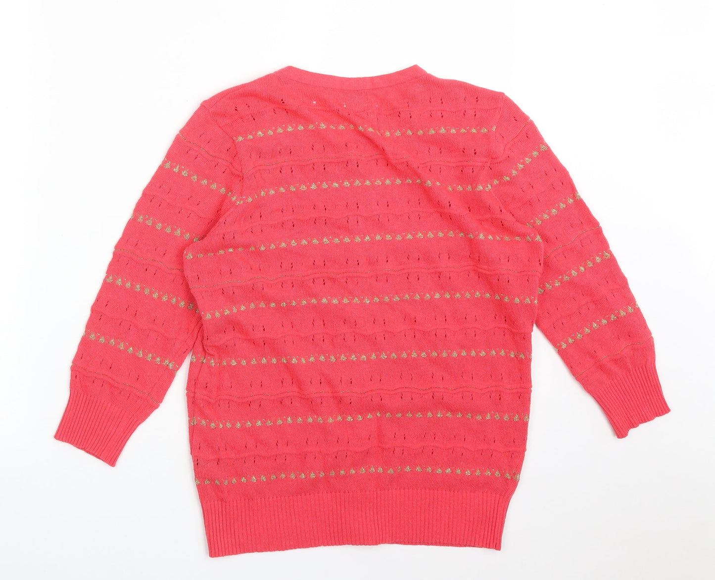 George Womens Purple Striped  Cardigan Jumper Size 14