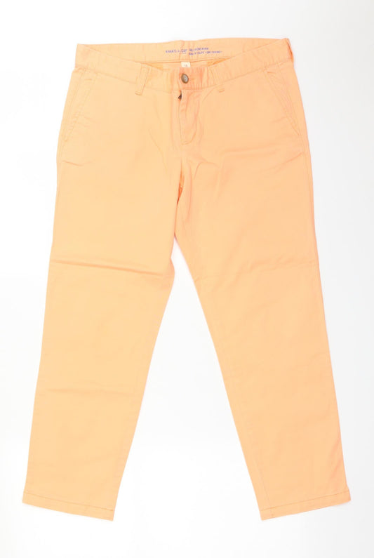Gap Womens Orange   Chino Trousers Size 8 L27 in