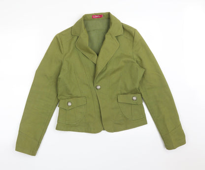 BLACK BAT Womens Green   Jacket Suit Jacket Size XL