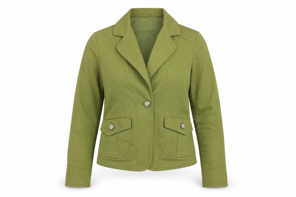 BLACK BAT Womens Green   Jacket Suit Jacket Size XL