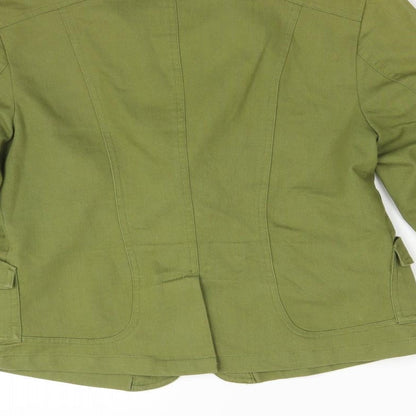 BLACK BAT Womens Green   Jacket Suit Jacket Size XL