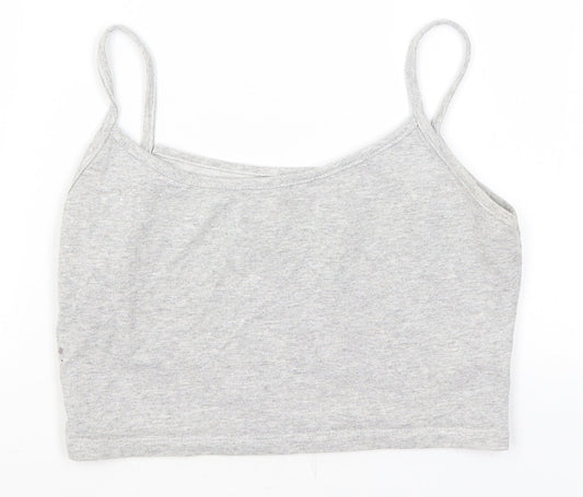 Preworn Womens Grey   Cropped T-Shirt Size S