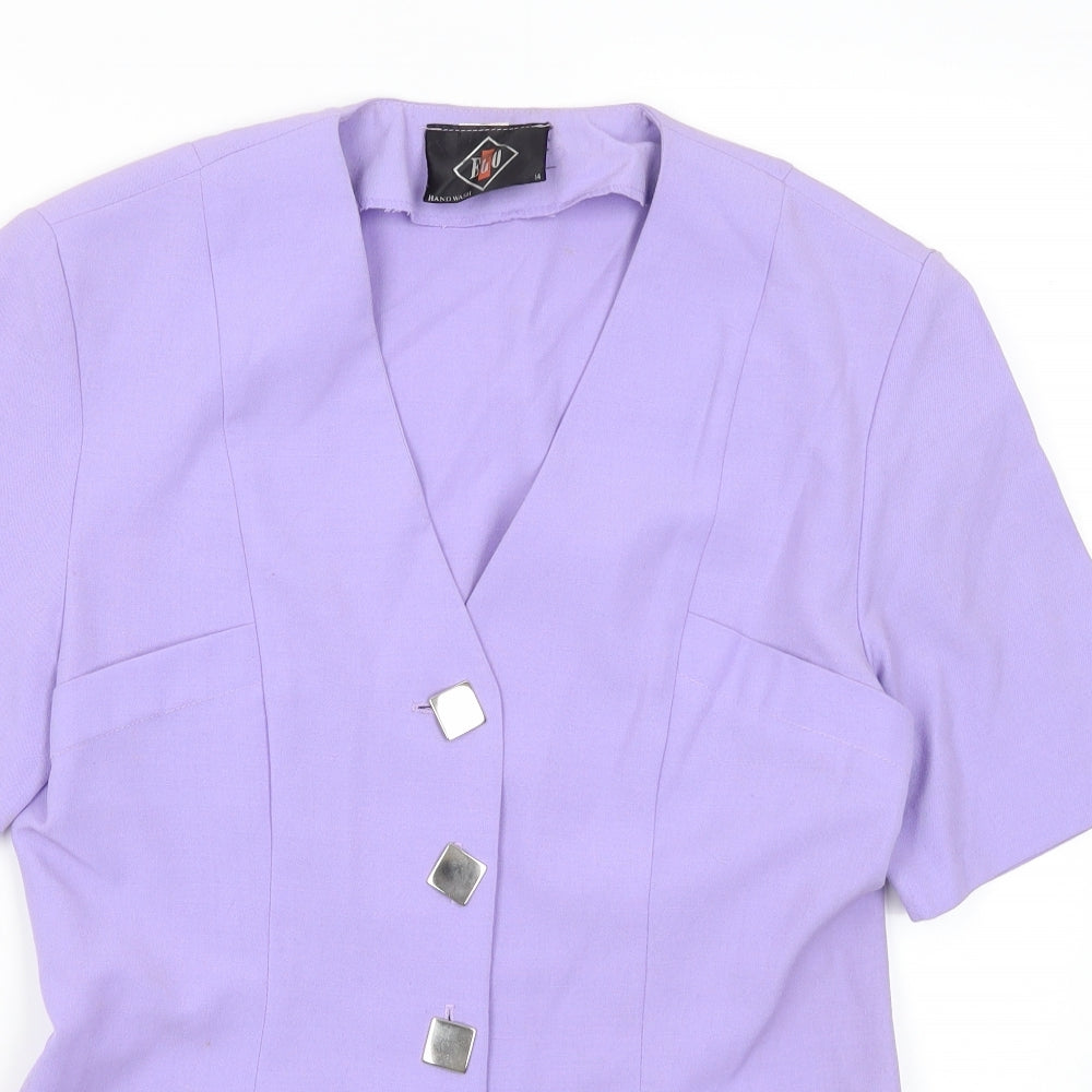 Ego Womens Purple   Jacket Blazer Size 14