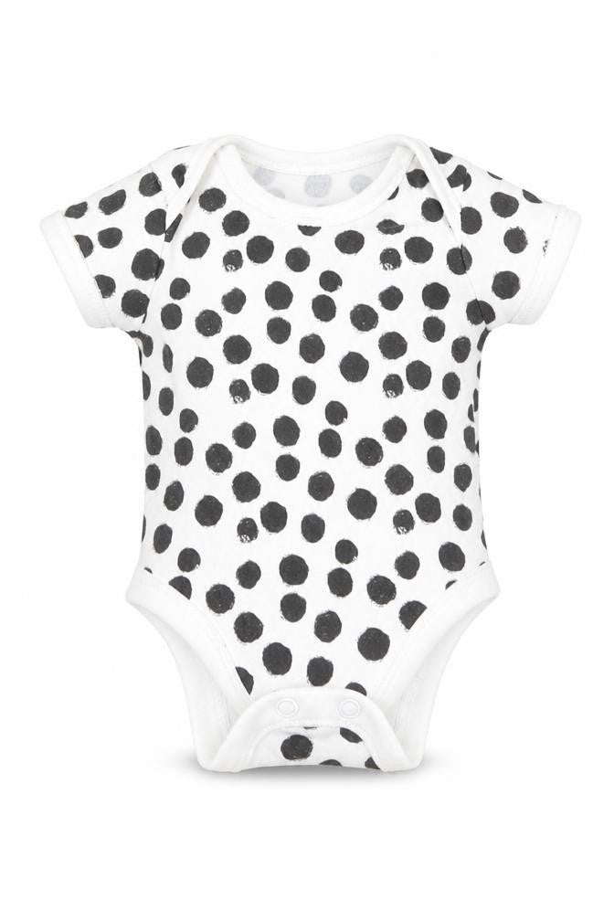 George Baby White Polka Dot  Romper One-Piece Size Newborn