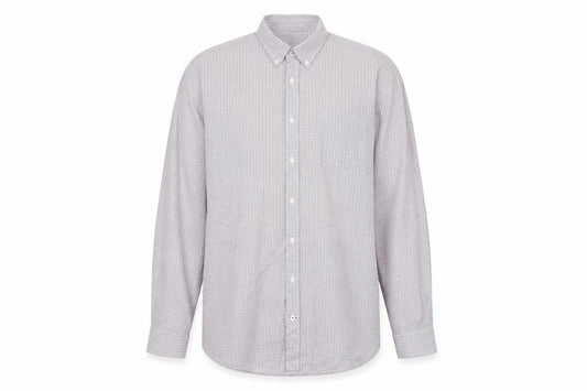 Tomas Mayes Mens Purple Check   Button-Up Size 2XL  - Lilac Pink Blue Orange fine line checks Buttons Collar