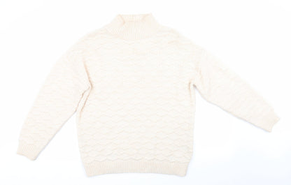 Next Womens Ivory   Pullover Jumper Size M  - Honeycombe knit