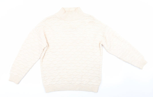 NEXT Womens Ivory   Pullover Jumper Size M  - Honeycombe knit