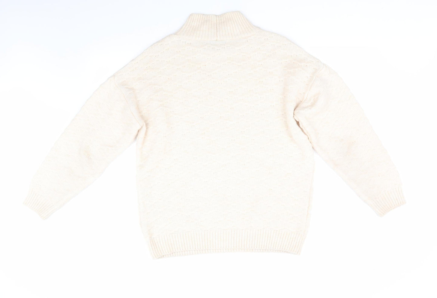 NEXT Womens Ivory   Pullover Jumper Size M  - Honeycombe knit