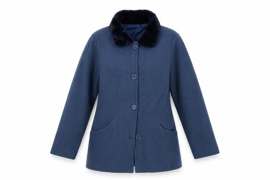 Gabriella Vicenza Womens Blue   Overcoat Coat Size 12