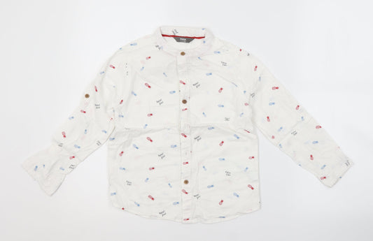 MAX Boys White Spotted  Basic Button-Up Size 7-8 Years