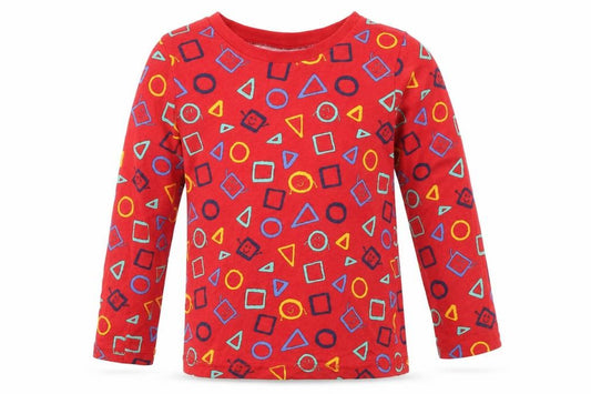 George Boys Red Geometric   Pyjama Top Size 5 Years