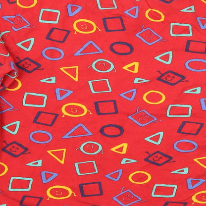 George Boys Red Geometric   Pyjama Top Size 5 Years
